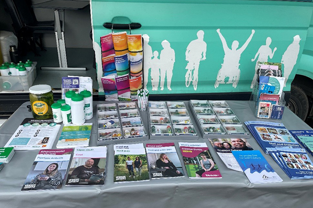 Farming health project outreach table